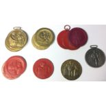 A collection of WW2 Anti Allied / Anti Semetic Propaganda medallions.