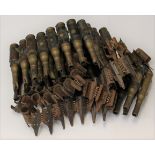 WW2 Third Reich MG34/MG42 50 round metal ammunition belt, no markings: 39 expended blank 7.