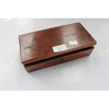 A mahogany box full of engineering small gadgets, many with bone handles,