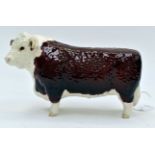 A Beswick Hereford bull,