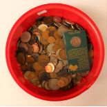 A box of UK and World coins