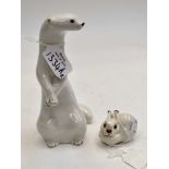 Two Russian porcelain animals