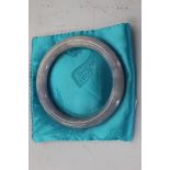 Grey jade wrist bangle