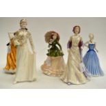 Collection of Royal Doulton pretty ladies and a Royal Doulton Prestige lady figures,