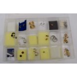 Box of various earrings etc
