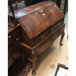 An early 18th Century walnut bureau,