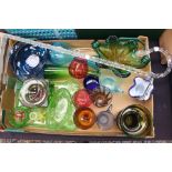Collection of 20th Century coloured glass items,