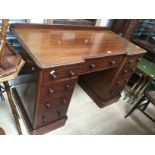 A Victorian mahogany writing desk.