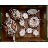 An early 19th Century Crown Derby 383 Imari pattern four piece tea service, including tea service,