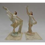 Two Royal Worcester figures Spirit of the Millenium and Spirit of Peace