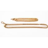 A 9ct yellow gold rope-twist chain, approx 77cm long, stamped 9ct, approx 18.