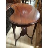 Edwardian kidney shaped occasional table