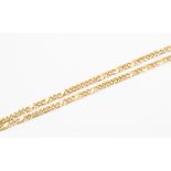 An 18ct gold figaro link chain, stamped 750, length approx 20'', weight 24.