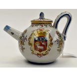 Late 19th Century Quimper teapot with crest