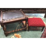 A 19th Century upholstered small footstool,