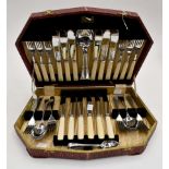 An early 20th Century canteen of cutlery,