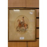 Three 19th Century military watercolour pictures showing British Soldiers (Two Royal Artillery