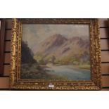 An oil on canvas, copied painting, circa 1945, giltwood, 19th Century frame, S.