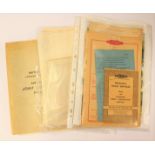 Folder containing British transport headed notepaper and drivers locomotive casualty reports,