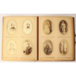 A 19th Century photograph album with some facsimiles mainly portraits,