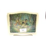 1950's Bakelite cased children's clock depicting Red Riding Hood,