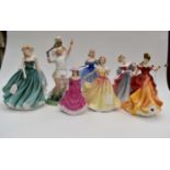 Royal Doulton figures, children tennis prayers,