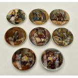 Eight late 19th Century Pratt Ware lids
