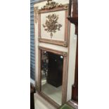 A reproduction Regency overmantle mirror.