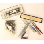 Collection of pens including Parker,