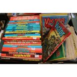 Quantity of Dandy annuals, The Beano books, The Victor book for boys, circa 1980's,