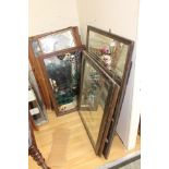 A collection of brewery mirrors Bass, Famous Grouse, Fillamore, Beers,