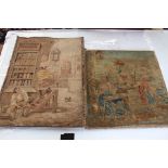 A 19th Century Moorish hand worked tapestry, some fading and wear,