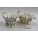 ***AUCTIONEER TO ANNOUNCE INCREASE IN ESTIMATE*** A pair of Doulton Burslem china shell shaped