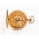 A gold plated Fahys, Braille pocket watch, Bristol, cased,