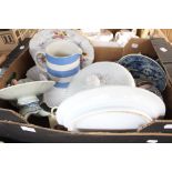 Large quantity of assorted ceramics including blue and white comports, TG Green Cornish wear jug,