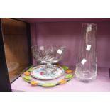 Collection of Royal Doulton glass wares and cabinet plate
