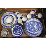 Collection of early to mid 20th Century blue and white kitchen wares