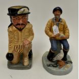 A Royal Doulton 'Sir Francis Drake' Toby jug and a Royal Doulton 'Seafarer' figure,