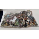 Two bags of assorted costume jewellery