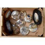 Collection of Pratt Ware pot lids,
