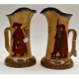 A pair of Royal Doulton pottery jugs