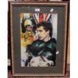 A framed and glazed signed Peter Shilton print To be sold on behalf of The Hardy Group Charity