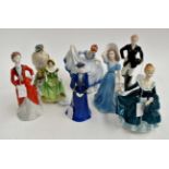 3 x Royal Doulton figures Janine, HN2461, Pamela and Kestral figure,