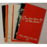 Thirteen various London theatre programmes,