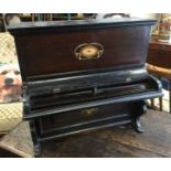 A Victorian novelty piano writing slope