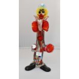 Murano Italian glass clown,