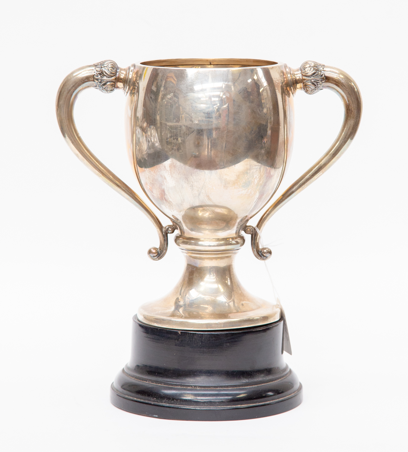 A George V silver two handled trophy, Birmingham 1924, makers mark William Neale Ltd, 28 cms high,