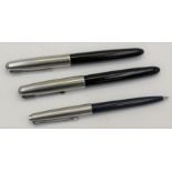 Two Parker fountain pens,