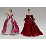 Compton & Woodhouse boxed Royal Worcester ladies figures x 2