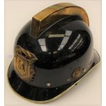 Dutch Fire Brigade Black Helmet.